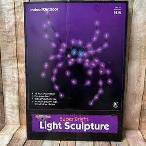 Vtg.Walmart Halloween Super Bright Spider Sculpture 18 in